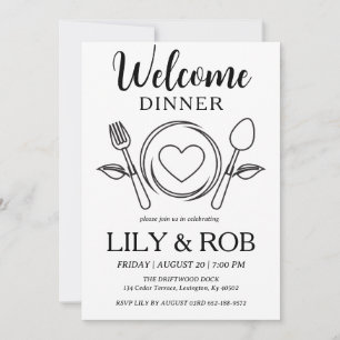 invitación a la cena de bienvenida