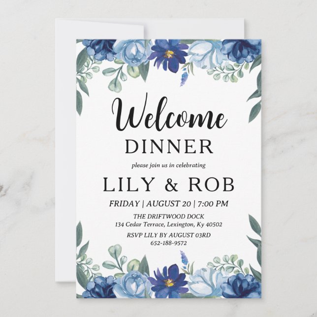 invitación a la cena de bienvenida (Anverso)