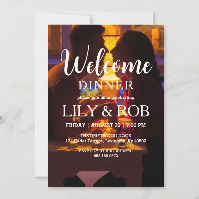 invitación a la cena de bienvenida (Anverso)