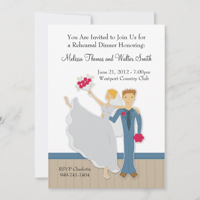 Invitación a la cena de boda (Anverso)