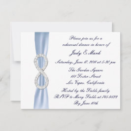 Invitación a la cena de Boda con infinito azul