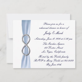Invitación a la cena de Boda con infinito azul