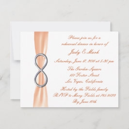 Invitación a la cena de Boda con naranja infinito