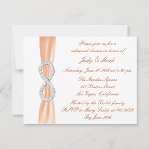 Invitación a la cena de Boda con naranja infinito