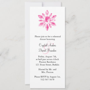 Invitación a la cena de Boda Crystal