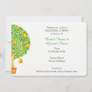 Invitación a la cena de Boda de árbol de orejas