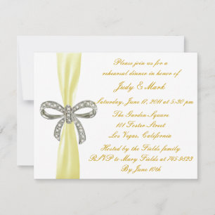 Invitación a la cena de Boda de arenoso amarillo c