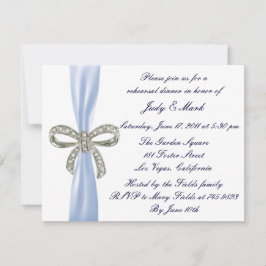 Invitación a la cena de Boda de Blue Diamond Bow