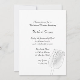 Invitación a la cena de Boda de boceto Tulip Sketc