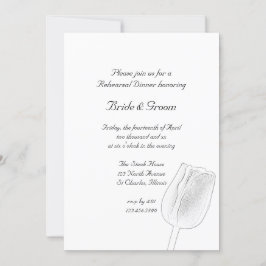 Invitación a la cena de Boda de boceto Tulip Sketc