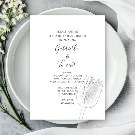 Invitación a la cena de Boda de boceto Tulip Sketc