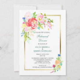 Invitación a la cena de Boda de Bouquet primavera
