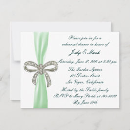 Invitación a la cena de Boda de Bow de Diamantes V