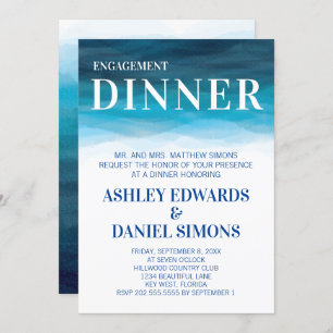 Invitación a la cena de Boda de Ocean Waves