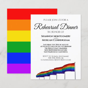 Invitación a la cena de Boda del Orgullo Gay