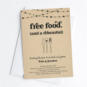 Invitación a la cena de Boda divertido