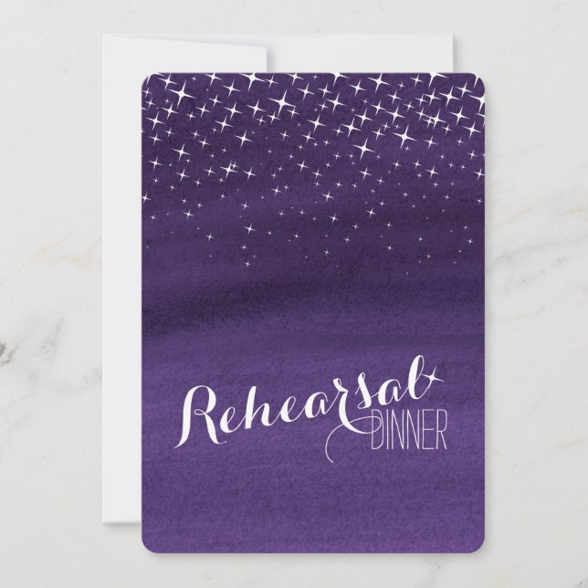 Invitación a la cena de boda estrella pintada (Anverso)