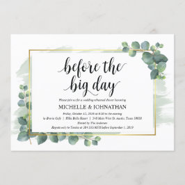 Invitación a la cena de Boda Eucalyptus