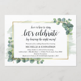 Invitación a la cena de Boda Eucalyptus