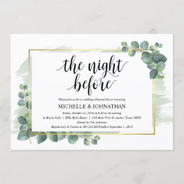 Invitación a la cena de Boda Eucalyptus