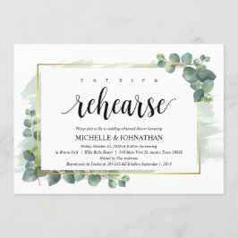 Invitación a la cena de Boda Eucalyptus