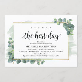 Invitación a la cena de Boda Eucalyptus