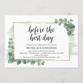 Invitación a la cena de Boda Eucalyptus
