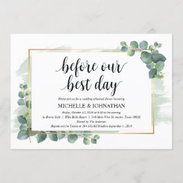 Invitación a la cena de Boda Eucalyptus