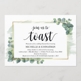 Invitación a la cena de Boda Eucalyptus