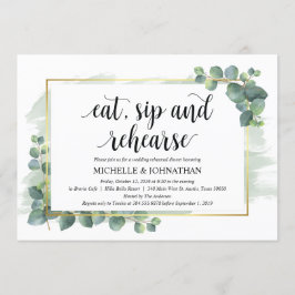 Invitación a la cena de Boda Eucalyptus