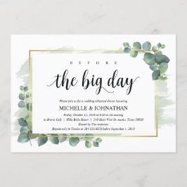 Invitación a la cena de Boda Eucalyptus
