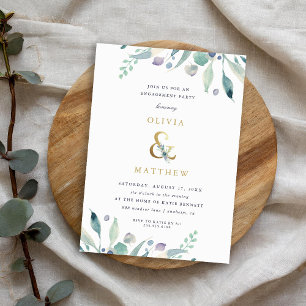 Invitación a la cena de Boda floral de lujo