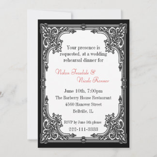Invitación a la cena de Boda gótico