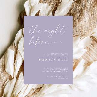 Invitación a la cena de Boda Lavender