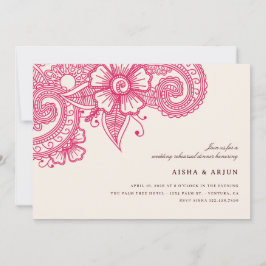 Invitación a la cena de Boda Mod Mehandi