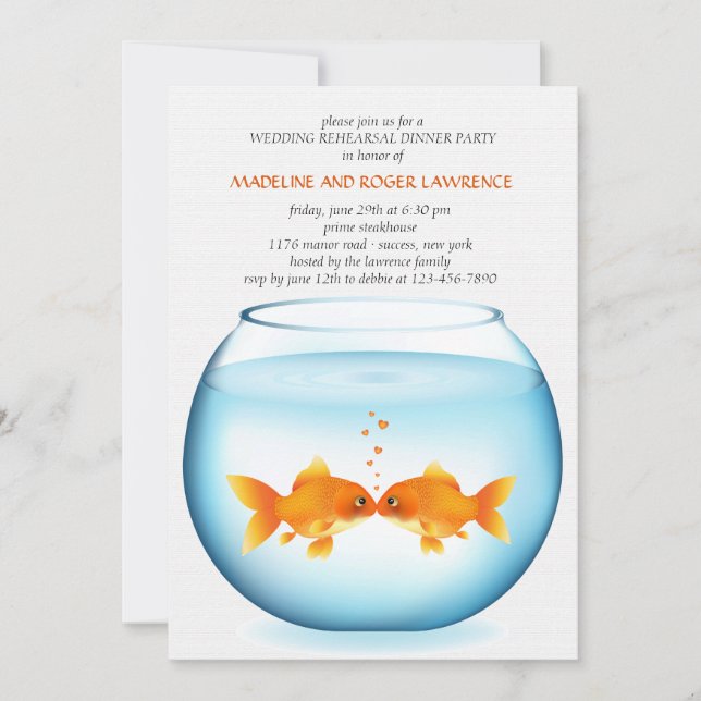 Invitación a la cena de Boda para el examen Goldfi (Anverso)