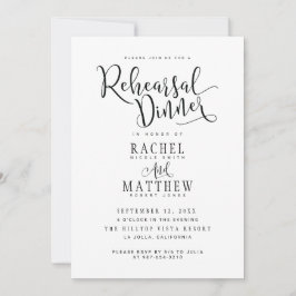 Invitación a la cena de Boda simple y moderna