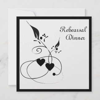 Invitación a la cena de Boda Swirls