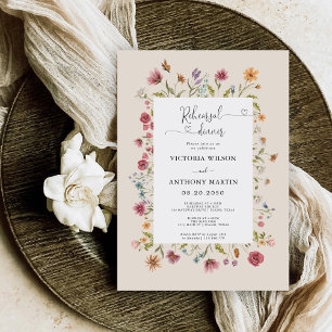 Invitación a la cena de Boho Wildflowers