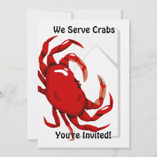 Invitación a la cena de cangrejo