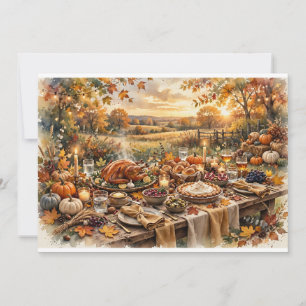Invitación a la cena de cosecha de Friendsgiving