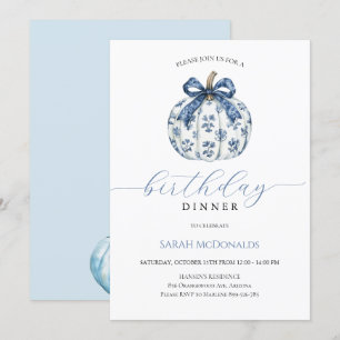Invitación a la cena de cumpleaños de la mujer de 