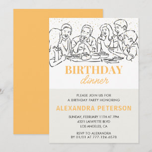 Invitación a la cena de cumpleaños de oro 82 cumpl