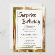 Invitación a la cena de cumpleaños número 60 de Ru