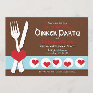 Invitación a la cena de El día de San Valentín de 