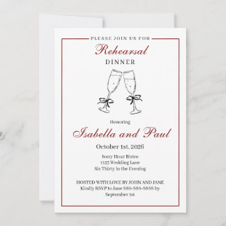 Invitación a la Cena de Ensayo