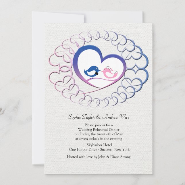 Invitación a la cena de ensayo (Anverso)