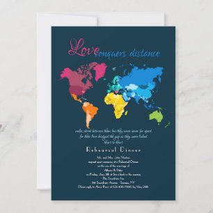 Invitación a la cena de ensayo a distancia de Love