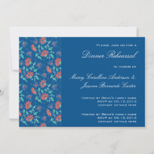 Invitación a la cena de ensayo Aiyana Floral Batik