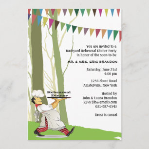 Invitación a la cena de ensayo al aire libre